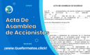 Formato de Acta De Asamblea de Accionistas: Guía Completa
