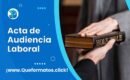 Formato de Acta de Audiencia Laboral Word/PDF