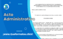 Formato de Acto Administrativo: Ejemplo en Word