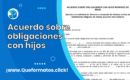 Formato de  Acuerdo Sobre Obligaciones con Hijos