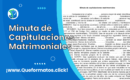 Formato de Capitulaciones Matrimoniales: Ejemplo de Minuta en Word