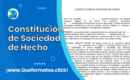 Formato de Constitución de Sociedad de Hecho: Guia y Ejemplo en Word