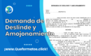 Formato de Demanda de Deslinde y Amojonamiento: Word