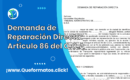 Formato de Demanda de Reparación Directa: Artículo 86 del C.C.A