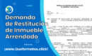 Formato de Demanda de Restitución de Inmueble Arrendado