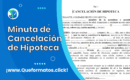 Formato de Minuta de Cancelación de Hipoteca