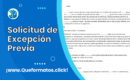 Formato de Solicitud de Excepción Previa Código General del Proceso
