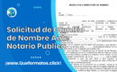 Formato de Solicitud de Cambio de Nombre Ante Notario