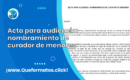 Formato de Acta para Audiencia: Nombramiento de Curador de Menores
