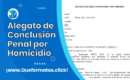Formato de Alegato de Conclusión Penal por Homicidio