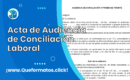 Formato de Audiencia de Conciliación Laboral: Word/PDF