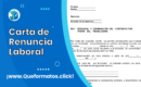 Formato de Carta de Renuncia Laboral, 6 Ejemplos en Word/PDF
