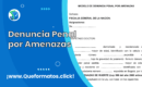 Formato de Denuncia Penal por Amenazas en Word/PDF