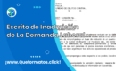 Formato de Escrito de Inadmisión de La Demanda Laboral: Word/PDF