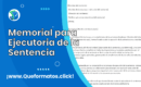 Formato de Memorial para Ejecutoria de Sentencia: Word/PDF