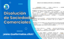 Formato de Disolución de Sociedades Comerciales