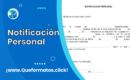 Formato de Notificación Personal en Word