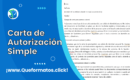 Formato de Carta de Autorización Simple (Natural o Jurídica) Word