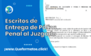 Formatos de Escritos de Entrega de Póliza Penal al Juzgado (Word)