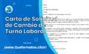 Formato de Carta de Solicitud de Cambio de Turno Laboral, Modelo en Word/PDF