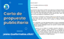 Formato de Carta de propuesta publicitaria: 2 Ejemplos