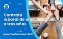 Formato de Contrato de UNO a TRES años (Laboral), Modelo Word o PDF