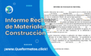 Formato de Informe Rechazo de Materiales de Construcción | 2 Ejemplos