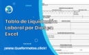 Tabla de Liquidación Laboral por Días en Excel