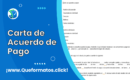 Formato de Carta de Acuerdo de Pago (Word/PDF) Descargable