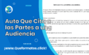Formato de Auto Que Cita a las Partes a una Audiencia: Modelo en Word