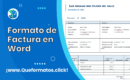 Formato de Factura en Word: 4 Plantillas en Blanco para Llenar