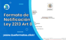 Formato de Notificación Ley 2213 Art 8: Word
