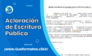 Formato de Aclaración de Escritura Pública: Minuta y Guia