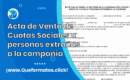 Formato de Acta de Cesión y Venta de Cuotas Sociales a personas extrañas a la compañía