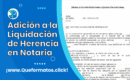 Formato de Adición a la Liquidación de Herencia en Notaria