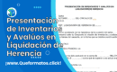 Formato de Presentación de Inventarios y Avalúos en Liquidación de Herencia