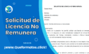 Formato de Carta de Solicitud de Licencia No Remunera