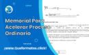 Formato de Memorial para Acelerar Proceso Ordinario