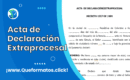 Acta de Declaración Extraprocesal