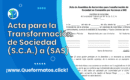 Acta para la Transformación de Sociedad en Comandita por Acciones (S.C.A.) a Sociedad por Acciones Simplificada (SAS)