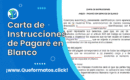 Carta de Instrucciones de Pagaré en Blanco